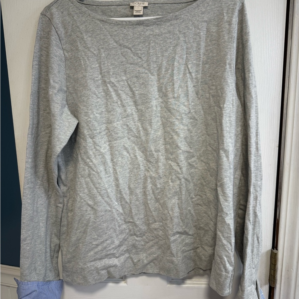 J. Crew Gray Long Sleeve Top